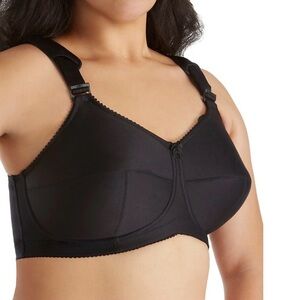 Elila Full-Coverage Soft Cup Bra Black Style 1505 44 N NWT